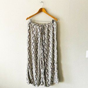 Denim & Supply Ralph Lauren cream and black paisley wide leg pants M